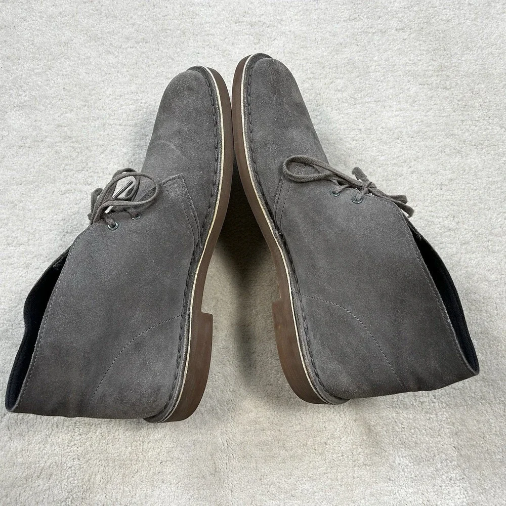 Clarks Bushacre 3 Chukka Boots Suede Leather Mens 9 Gray